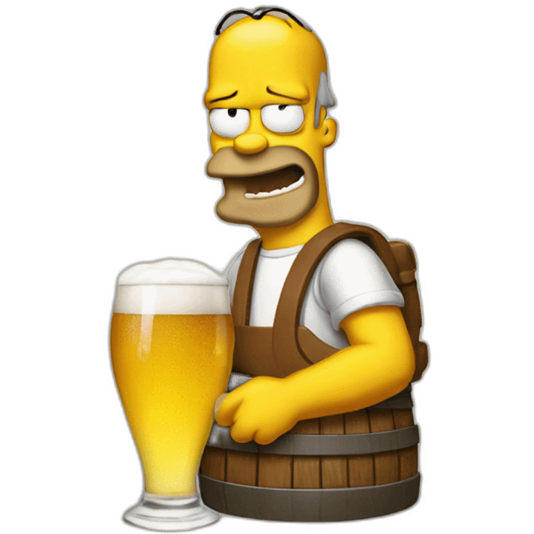 Homer qui bois de la biere emoji