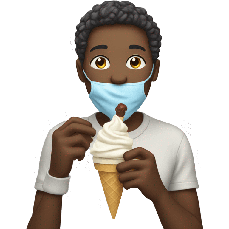 person eating ice cream  emoji