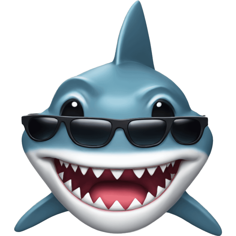 Shark with sunglasses emoji