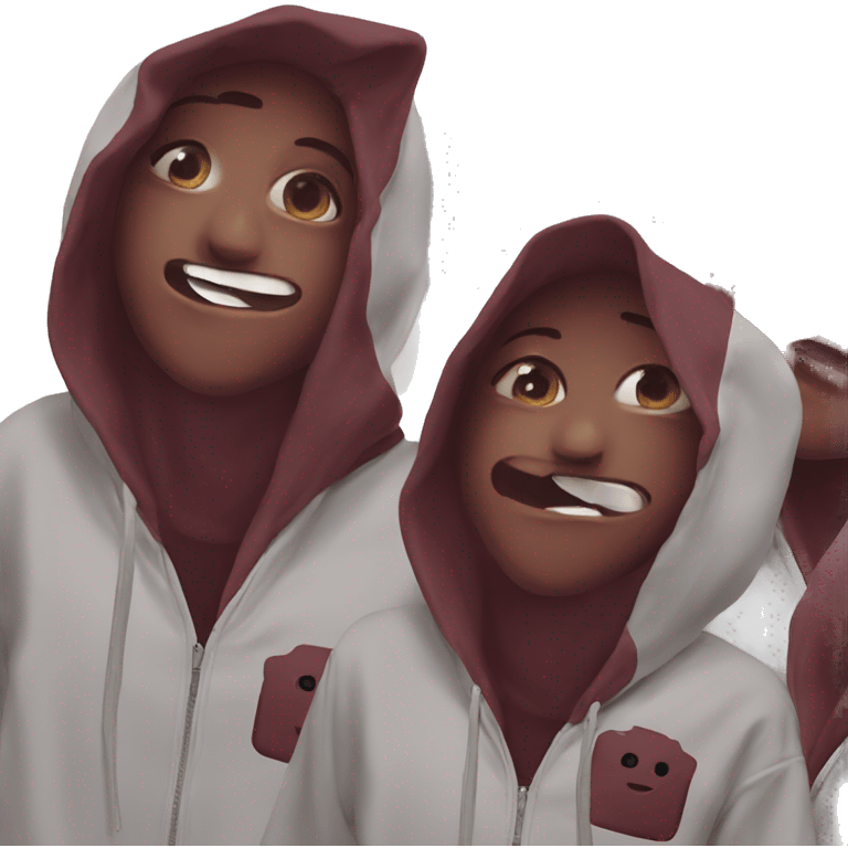 BOXY HOODIE wine color  emoji