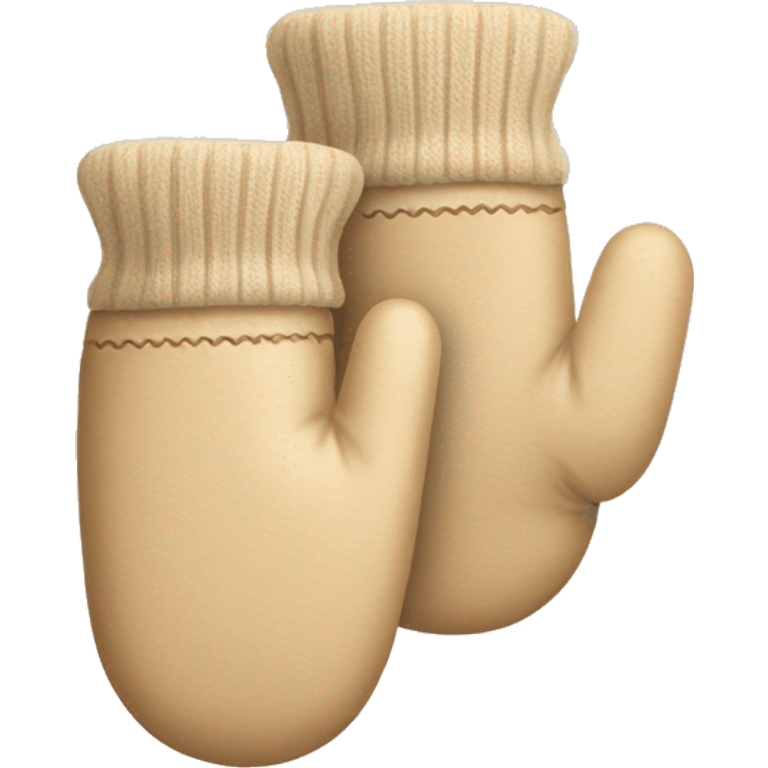 Beige mittens emoji