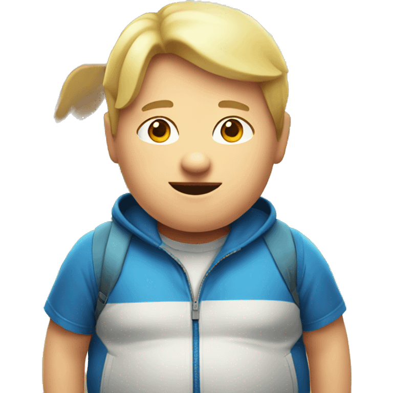 a white fat kids near a playground emoji