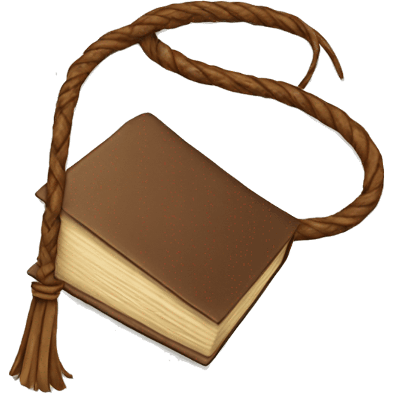 a book with a whip emoji