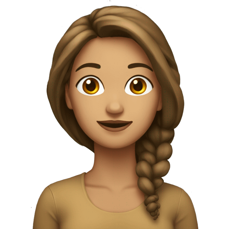 mujer con pelo largo emoji