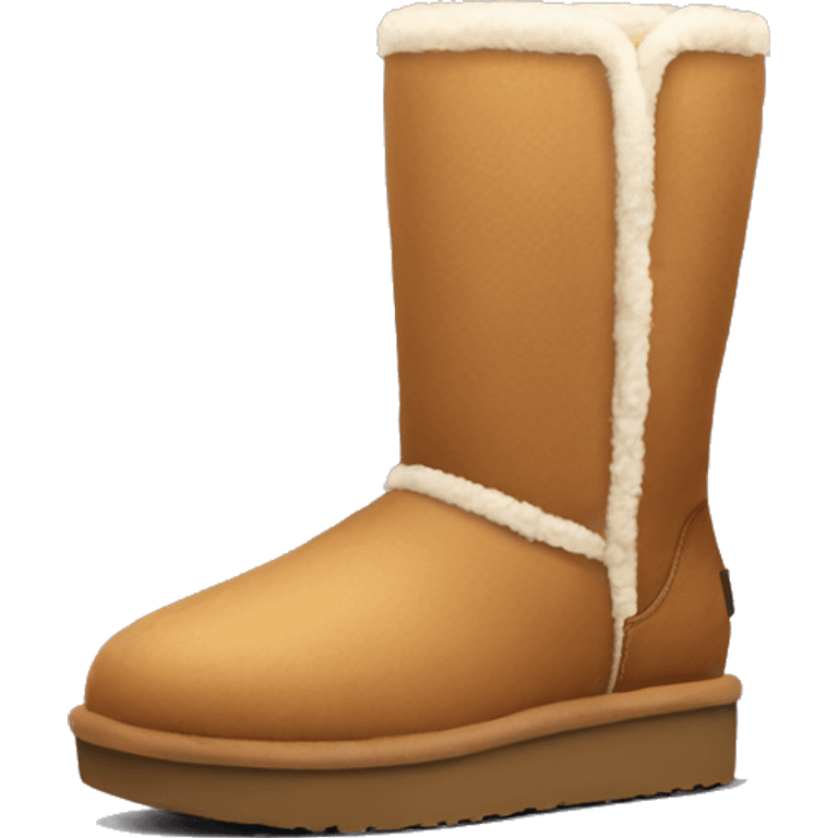 UGG boot with short height and platform bottom emoji