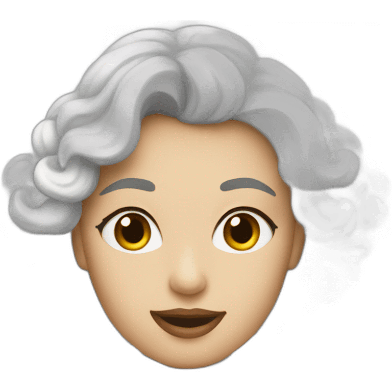 La dame blanche qui fait peur emoji