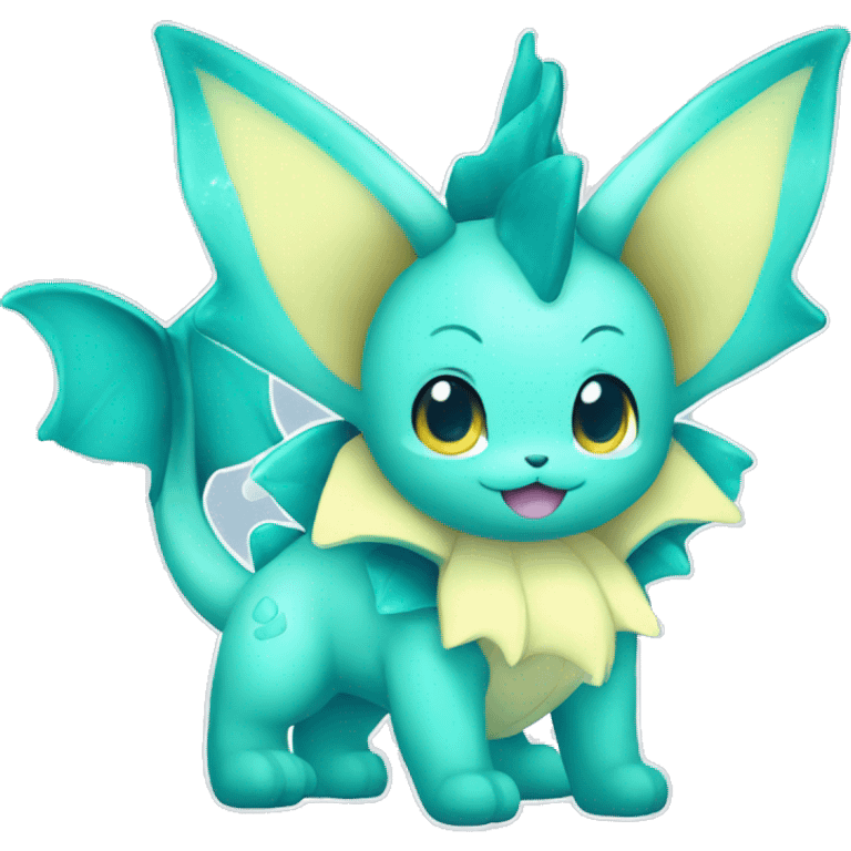 Kawaii Vaporeon full body emoji