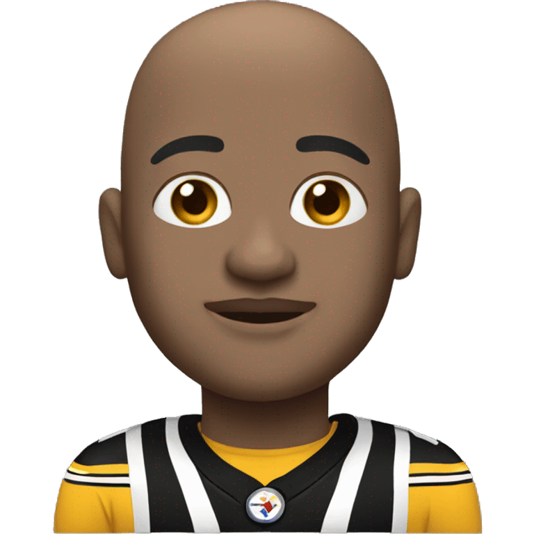 Bald white Steelers fan emoji