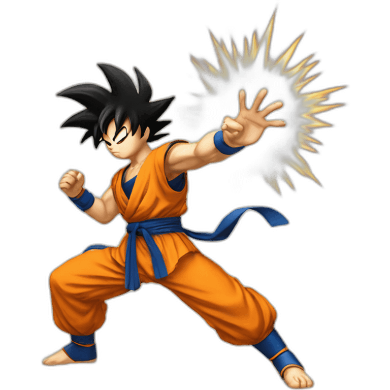 Sangoku doing kamehameha emoji