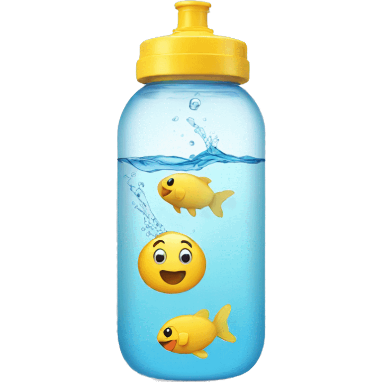 Phone in water bottle emoji