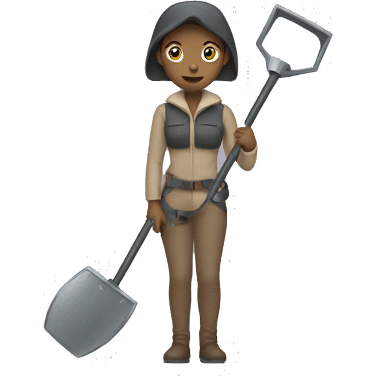 woman holding a metal detector  emoji