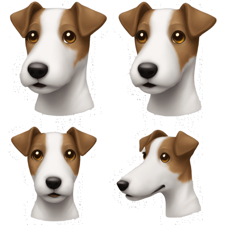 Old Smooth Fox Terrier white brown with sweater emoji