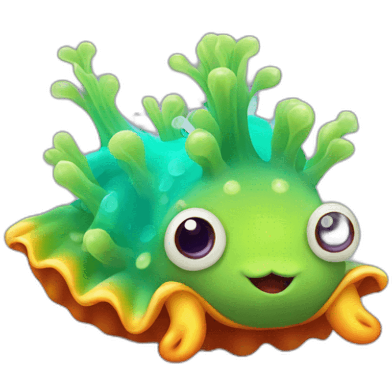 cute colorful sea slug emoji