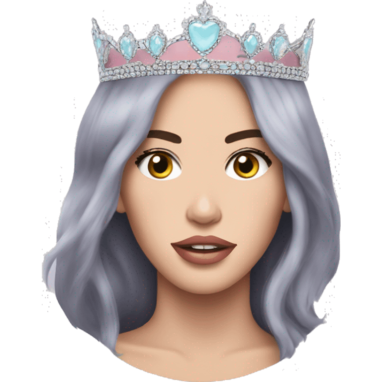 Pastel Megan fox wearing a tiara emoji