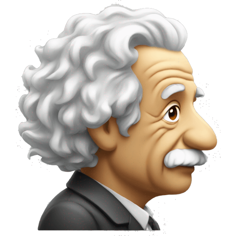 Albert Einstein side profile emoji