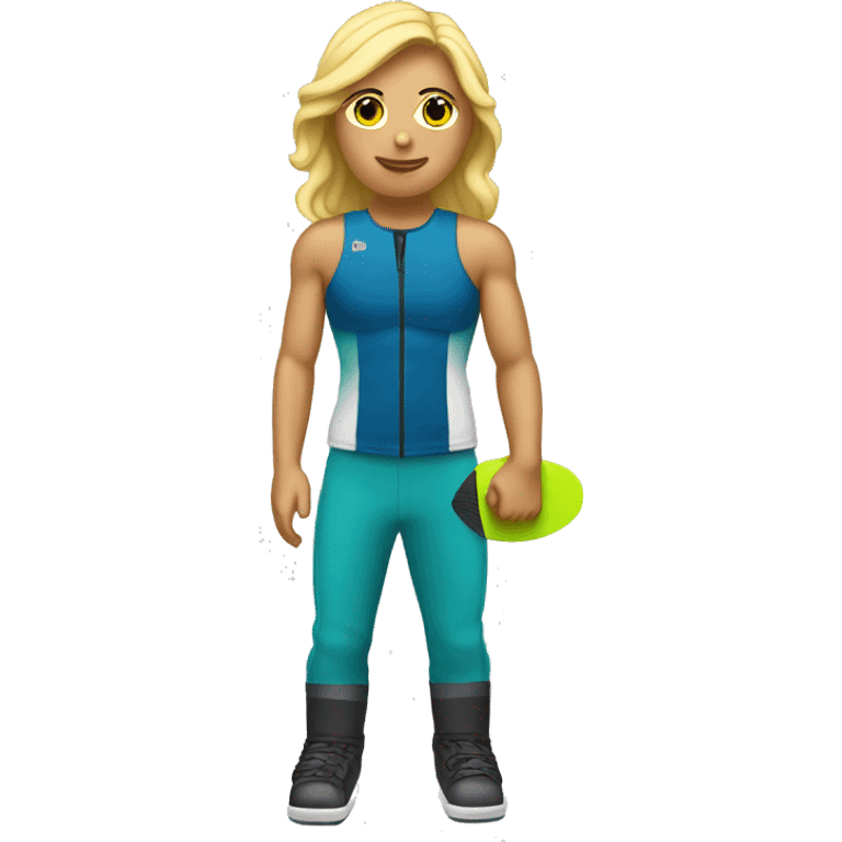 Wake boarder blond with muscles  emoji