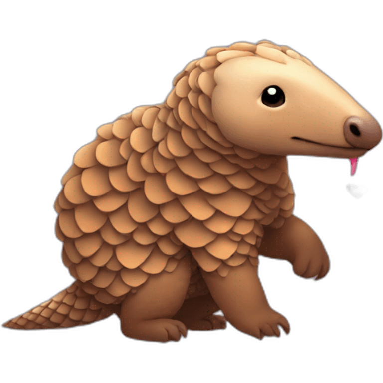 Pangolin in love emoji