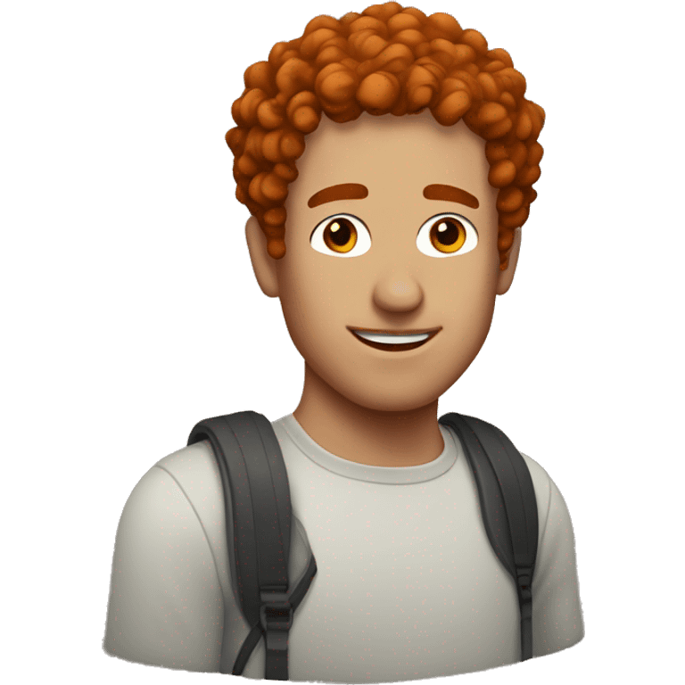  man with freckles, red curly hair fade on sides emoji