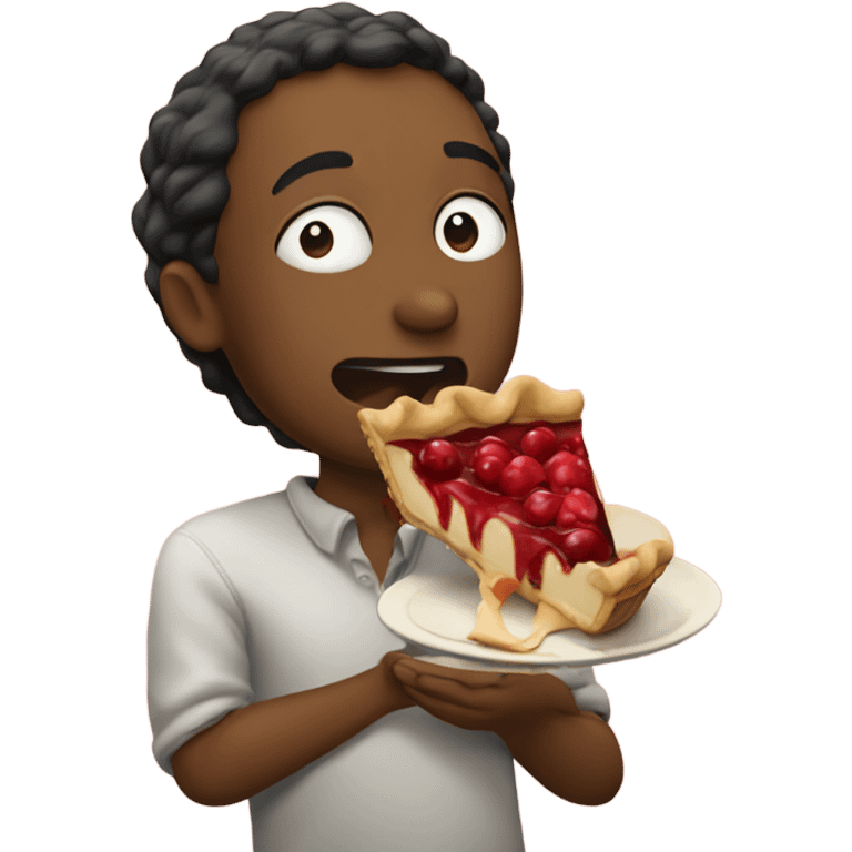 angle eating pie  emoji