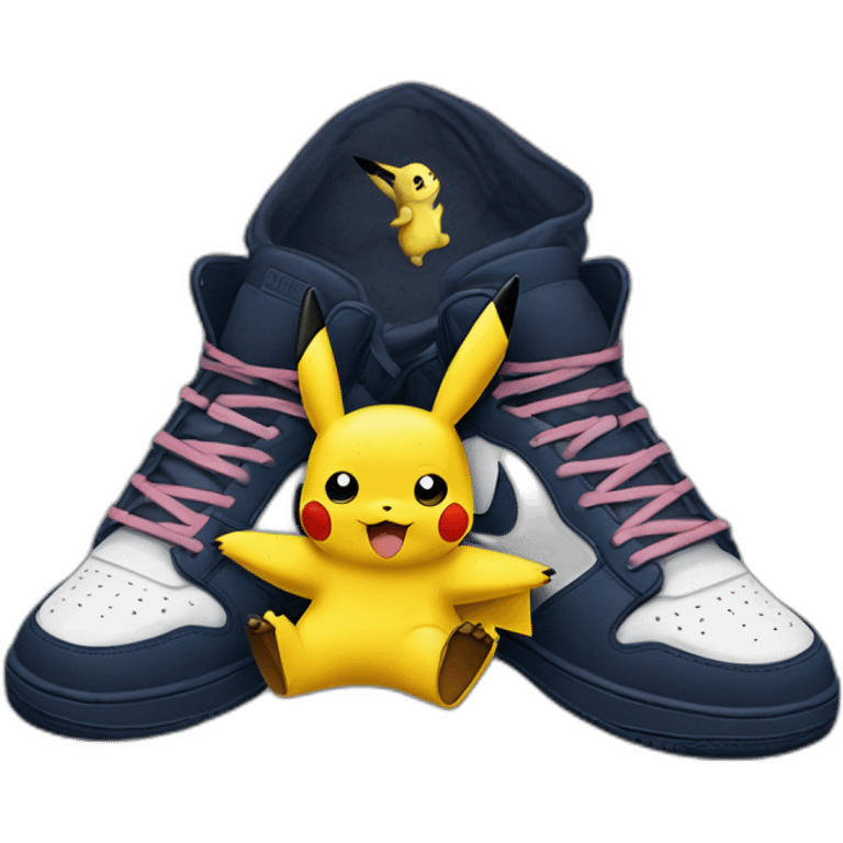 Pikachu with Travis Scott shoes and ovo drake hoodie emoji