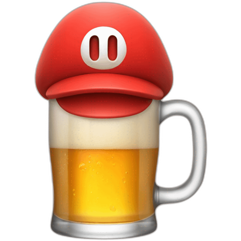 mario drink a beer emoji