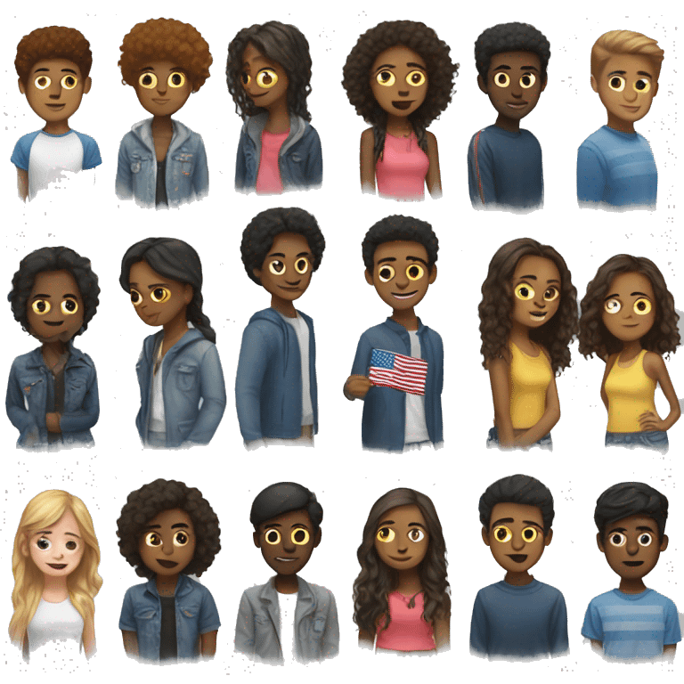 usa young teenagers emoji