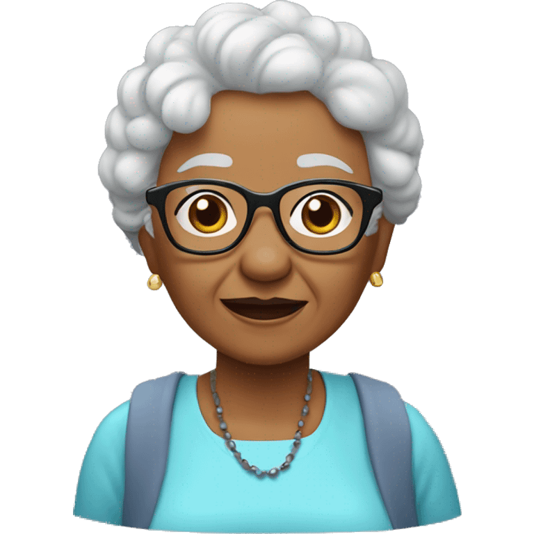 Grandma with glasses ￼ emoji