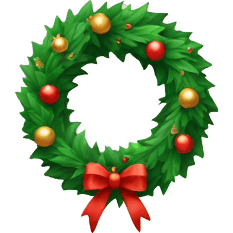 Christmas wreath emoji