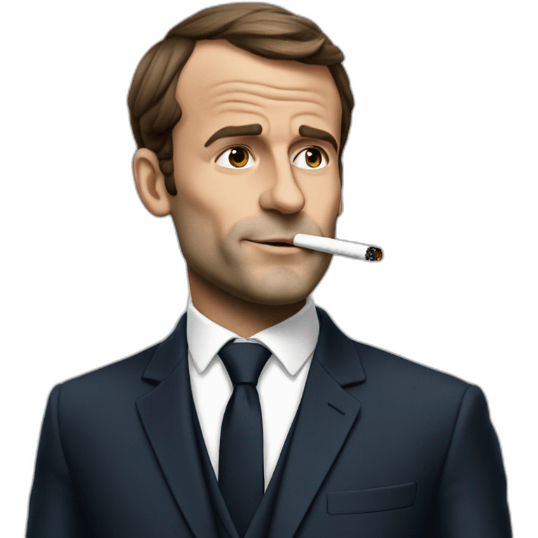 Macron who smokes emoji