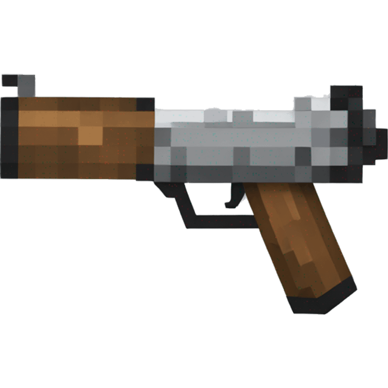 Minecraft steve With a gun emoji