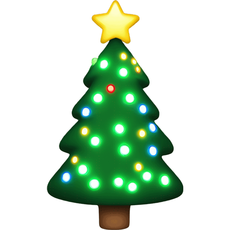 An LED light Christmas tree  emoji