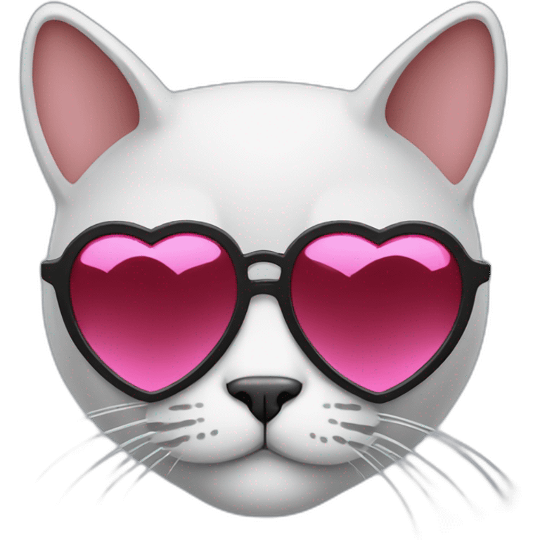 cool cat with heart shades emoji