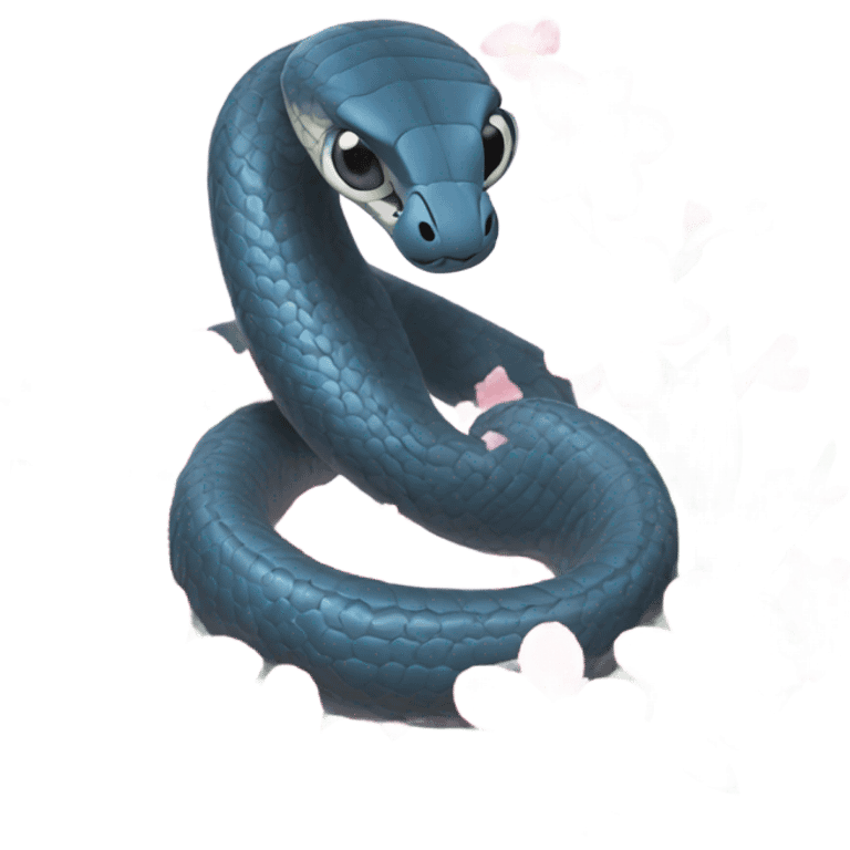 Cobra with flowers emoji