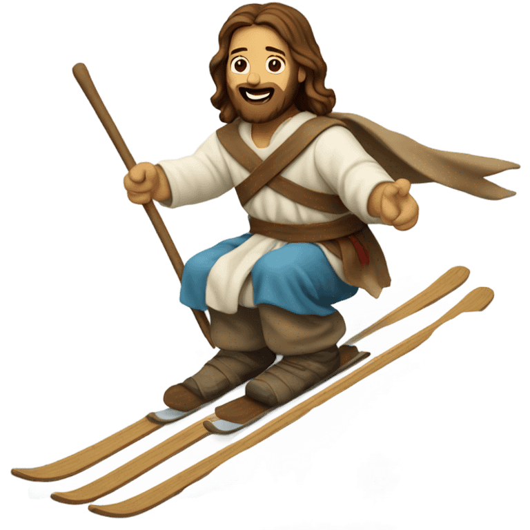 Jesus skiing  emoji