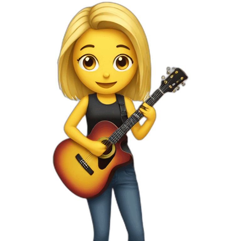 girl with guitar emoji