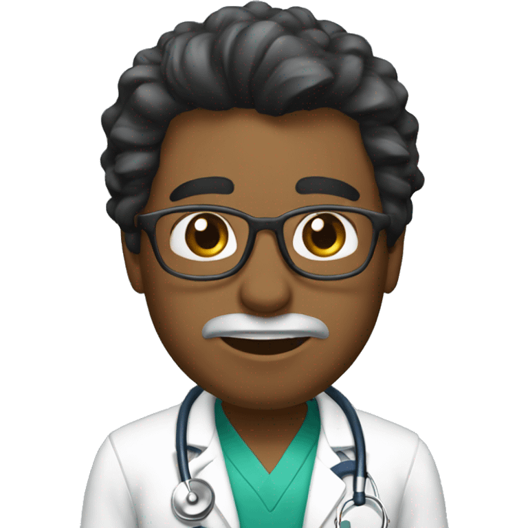 Doctor oftalmólogo cabello negro flaco emoji