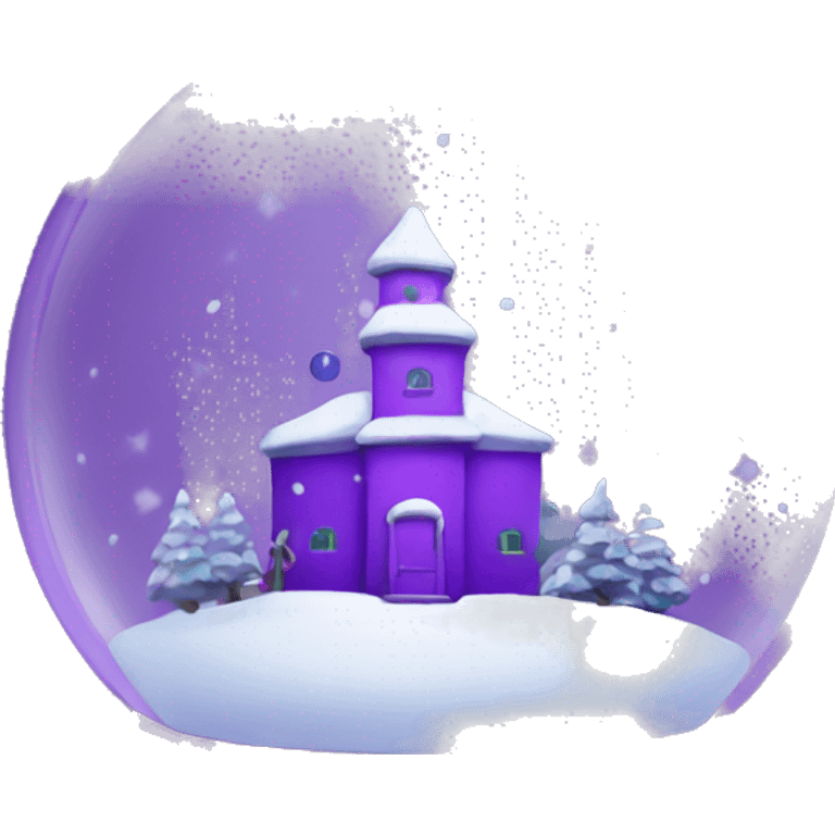 Snow globe purple emoji