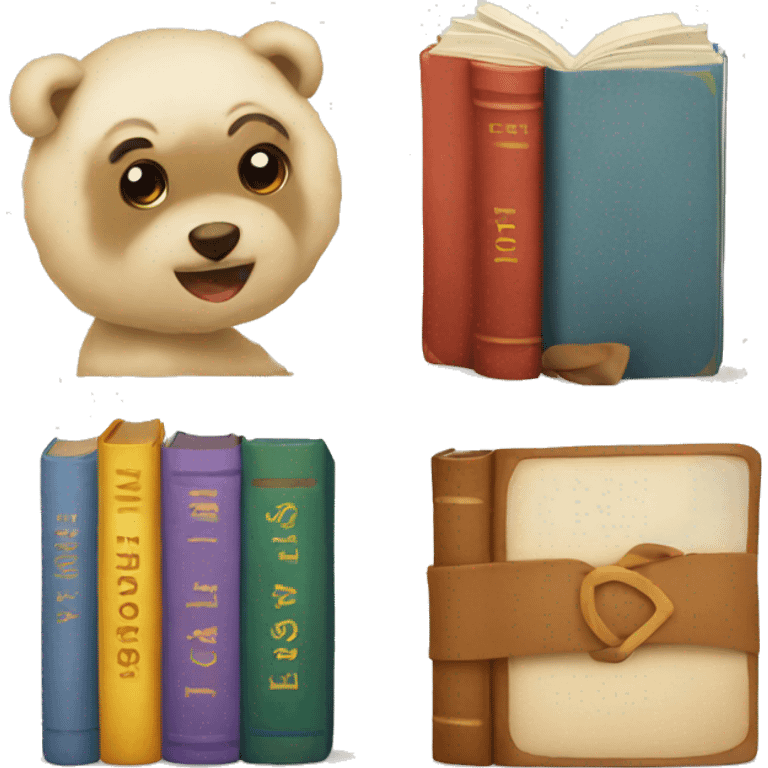 Cute books emoji