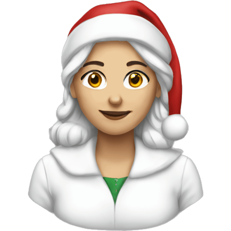 white female santa emoji