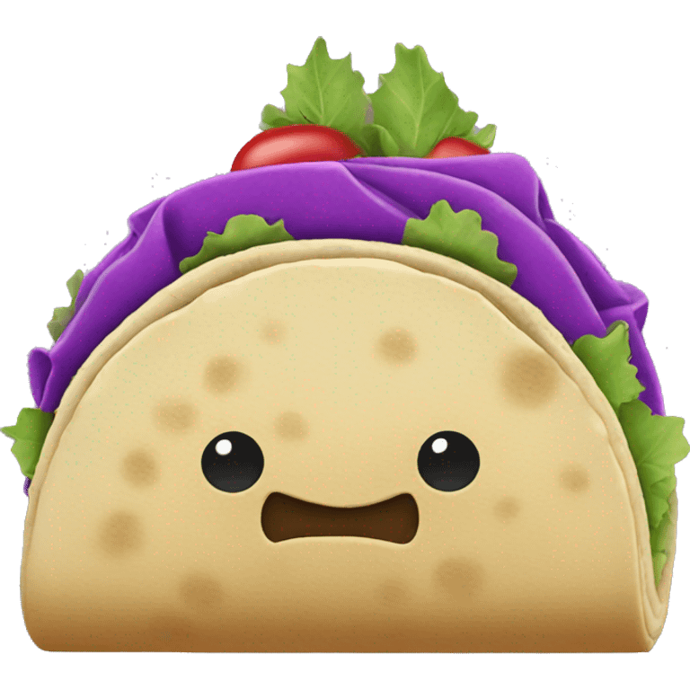 Purple taco emoji