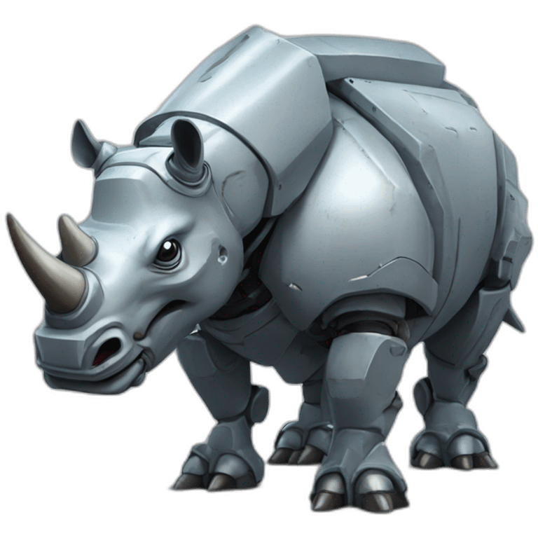 Giant robot rhinoceros emoji