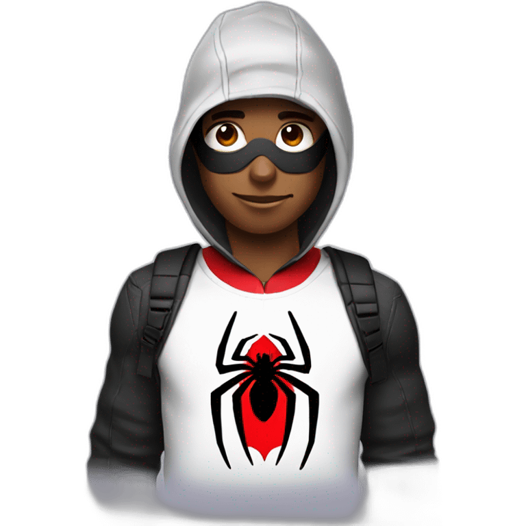 Miles morales en tenue de Spiderman emoji