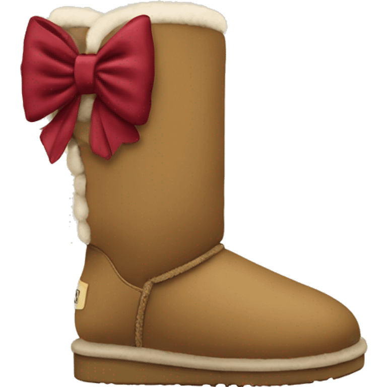 Uggs with bow on the back emoji