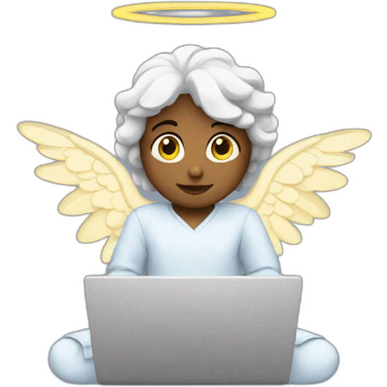 angel using laptop emoji