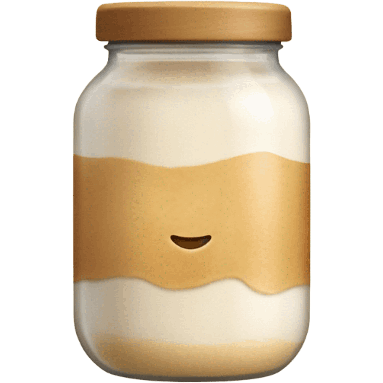 aesthetic jar with sourdough starter  emoji