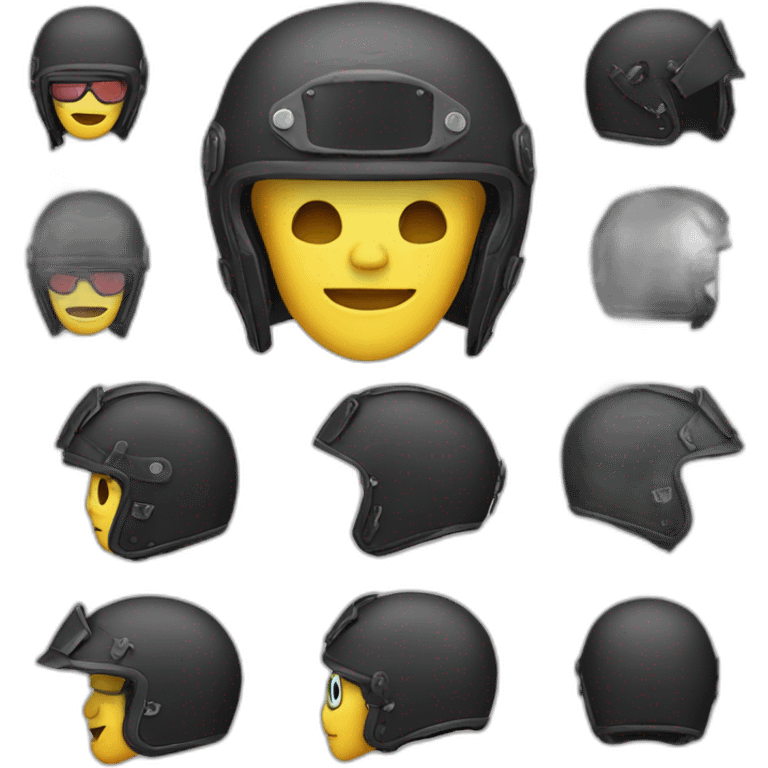 defpunk style half helmet emoji