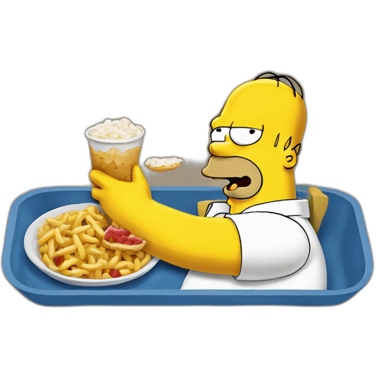 Homer Simpson eating homer simpson emoji