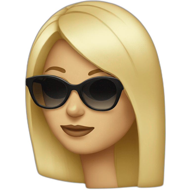 Blond woman with sunglasses  emoji