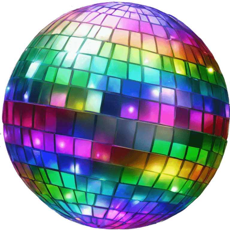 Rainbow disco ball emoji