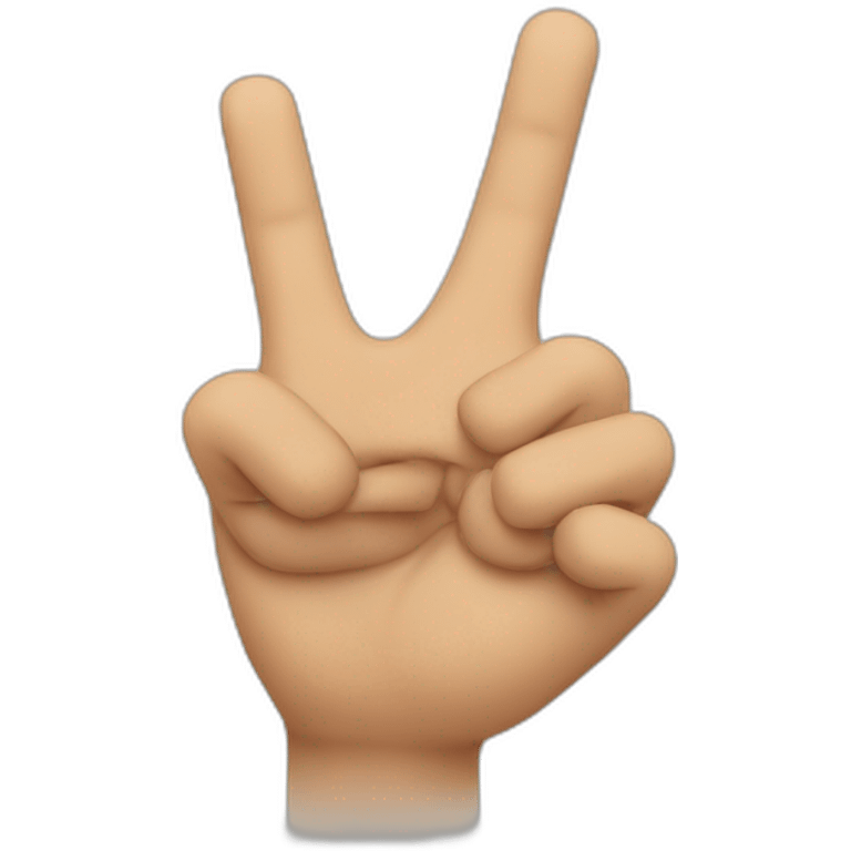 hand with 2 finger  up emoji